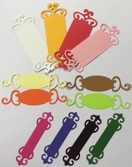 FANCY LABLE TRIO Die-Cuts(6pc)MADE in USA•Journaling•Memories•Scrapbooking •Tags