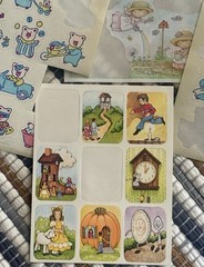 Vintage Lot of 1980’s 1990’s Stickers New Old Stock Nursery Rhymes Piglets
