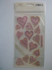 Stickopotamus/Sticko VELLUM HEARTS Binder Sheet Scrapbook Stickers VM-45