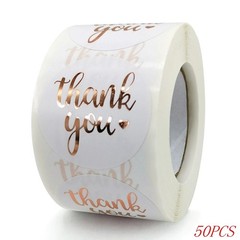50/100/500 Pcs 1 inch Assorted Floral Thank You Stickers Round Sealing Labels