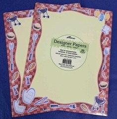 Designer Papers 2 Packages Of 25 Sheets BBQ Picnic New Sealed