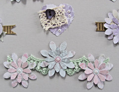 Handmade Shabby Chic Embellishments 12 Paper Lace Ribbon Buttons 12 Junk Journal