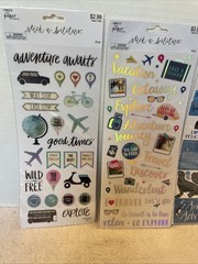 Lot Of 8 Travel Stickers And Embellishments Various Brands