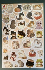 1 sheet of 32+ kitty cat kitten stickers decals vinyl 6″ x 9″