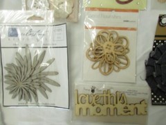 RECOLLECTIONS WOOD CRAFT FLOWERS & RHINESTONES 15 CT LOT NWT #14 CR32