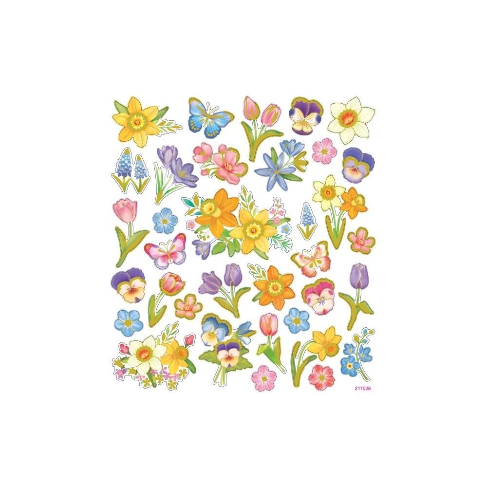 Stickers Sticker King Garden Delight Flowers Butterflies Tulips Daffodils Lilacs