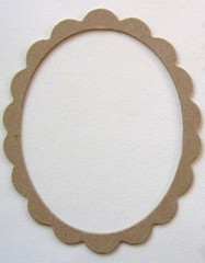 {4} *OVAL SCALLOP FRAMES* Picture Frames Chipboard Die Cuts – 3 3/4″ x 4 1/2″