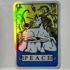 Unicorn Peace Foil Sticker Retro 90s Vending Machine Prism Vintage Reproduction