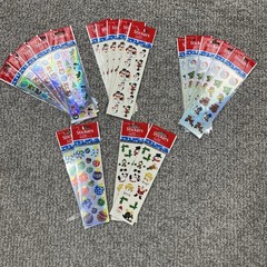 Oriental Trading Holiday Stickers 19 Sheets Christmas Santa Ornaments Snowman