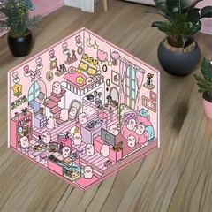 4 (3D) 7.5 X 4.7 Isometric Scene Rooms. Bunny Shop, Loft, and Hut.