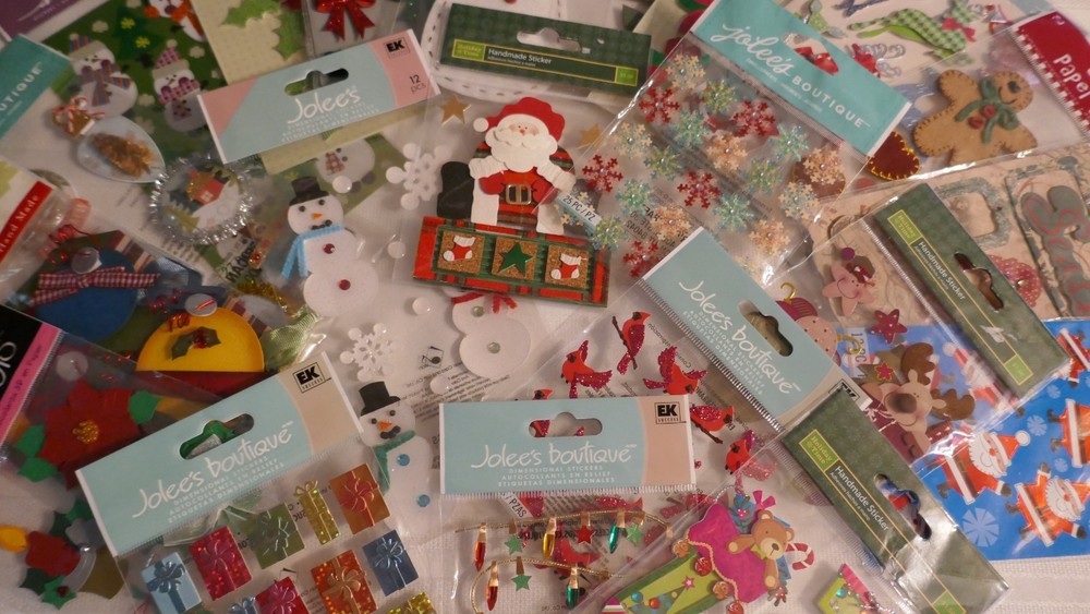 MIXED LOT OF 21 CHRISTMAS! JOLEE’S , BO BUNNY ,PAPER BLISS AND MORE! 194 PIECES!