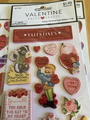 Valentine Paper Crafts Stickers Lot 3 Packs