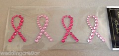 THE PAPER STUDIO Light & Hot Pink Ribbons GEMSTONE Stickers – 4 pcs