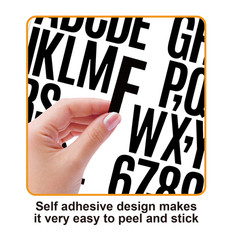 1000 Pcs Waterproof 2″ Vinyl Alphabet & Number Stickers – Self-Adhesive, Black