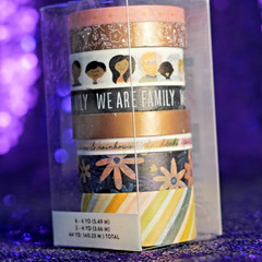 Jen Hadfield This Is Family Washi Tape Copper Foil accent 8pk Celebrates Family
