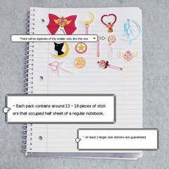 Magical Girl Journal Sticker Grab Bag | Sailormoon,Sakura Cardcaptor, Magic Wand