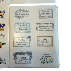 Christian Stickers Lot Religious Mixed Scripture Encouragement Vintage 54 Sheets