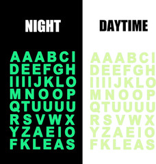 84Pcs Glow in the Dark Alphanumeric Luminous Stickers Alphabet Letter Number Set