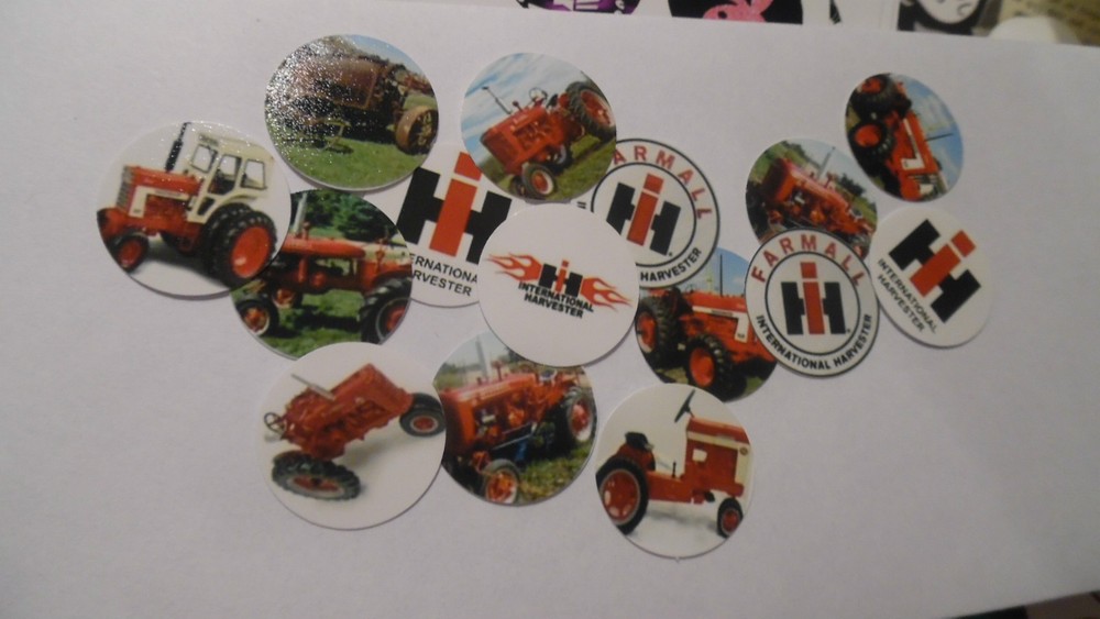 Pre Cut One Inch Bottle Cap Images! Red Tractor Free Shipping