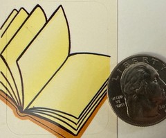 BOOK COLLECTION Stickers(9pc) Reading•School•Teacher Rewards •Apple•Card Making•