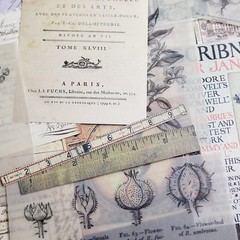 49pcs Vintage Junk Journal Mixed Textured Paper Scrapbooking Embellishments