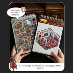 3D Ghostly Landscape Sticker Tear Resistant Paper For Wall Art Displays