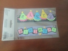 SCRAPBOOK – BIRTHDAY- STICKERS/BRADS – LOT OF 10 – NEW