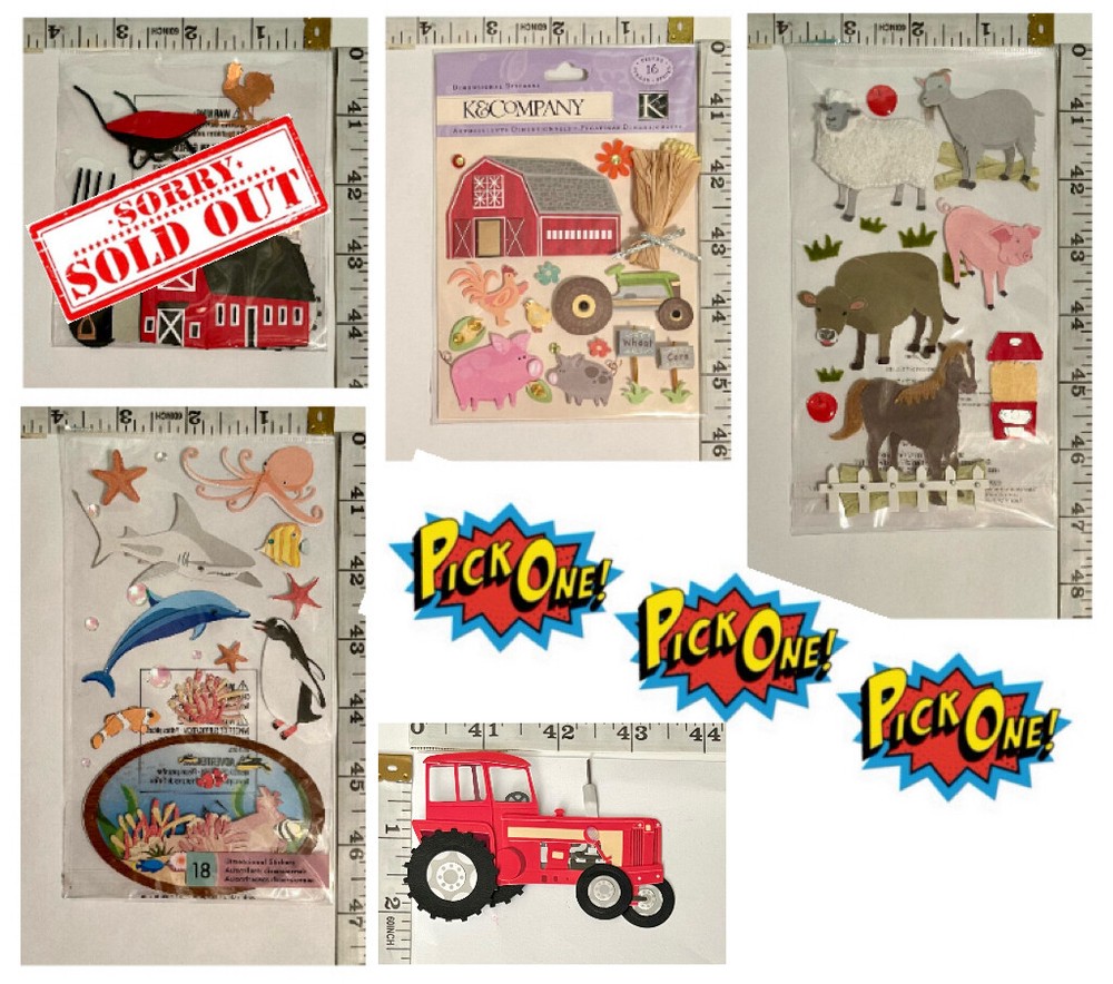 FARM & ANIMALS *Jolee’s Scrapbooking Embellishments *NEW OLD STOCK 2009*