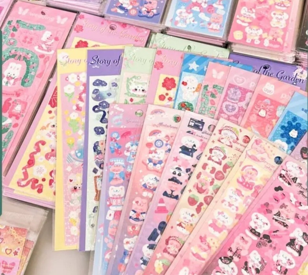 Korean polco deco cute sticker sheets surprise set of 10 grab bag pack kawaii