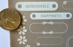 WHITE MEMORABLE Rub-On Transfers(4-1/2”x 7-3/4”)Flower •Happiness•Card Making•