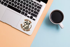 Rizz ’Em With the Tism Sticker – Funny Possum Meme Vinyl Decal