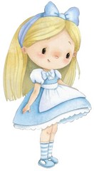 325 Alice in Wonderland Self Adhesive Handmade by Sticky Labels Stickers