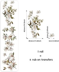 Chic Floral Rub on Transfer – DIY Furniture Makeover