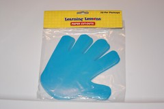 NEW 28 Learning Lessons HANDPRINT Paper Cut-Outs School Teacher Kids FREE SHIPP!