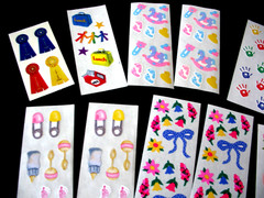 Creative Memories Lot Stickers,Ribbons, School, Handprints, Baby, FloralVarious.
