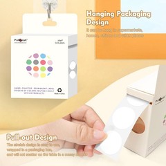 White Dot Sticker 1 inch 500Pcs Round Color Code Label Circle Dots w/Hanging …