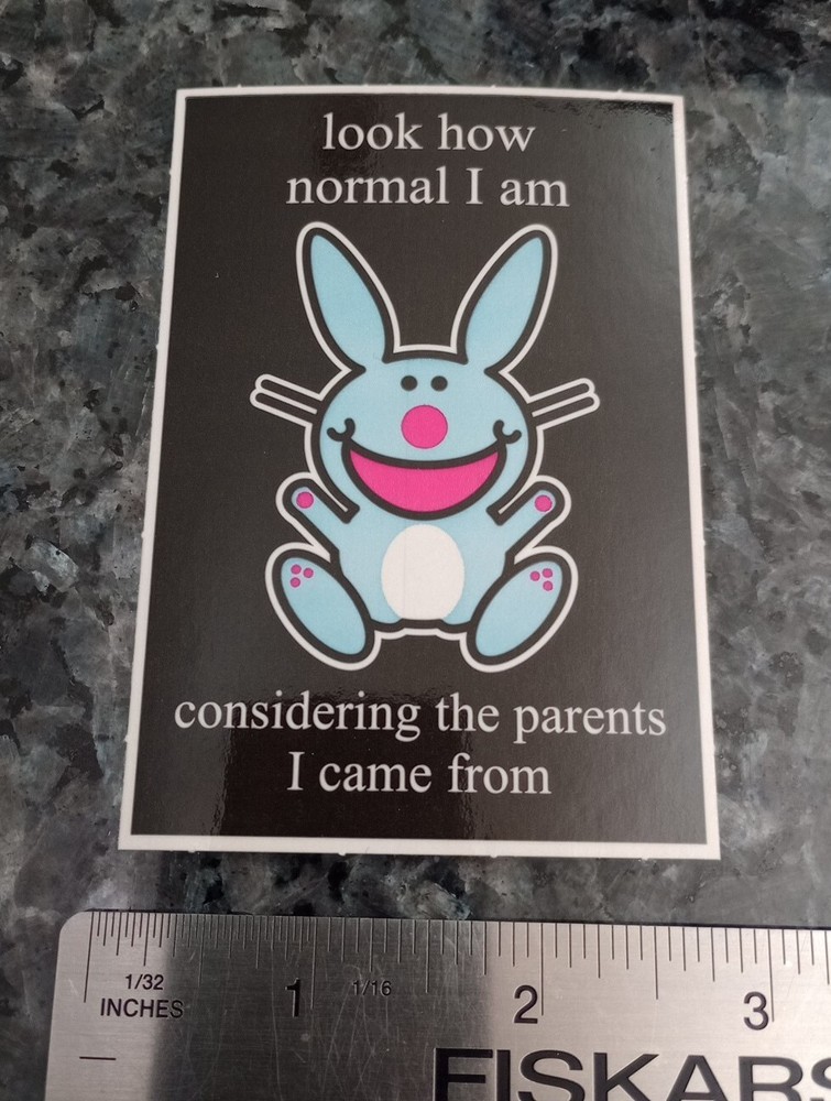 Happy Bunny Sticker Jim Benton Cute Funny Humor Vending Machine Sticker