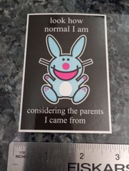Happy Bunny Sticker Jim Benton Cute Funny Humor Vending Machine Sticker