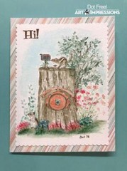 New ART IMPRESSIONS Rubber Stamp cling Watercolor HOBBIT DOOR SET