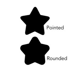 Violet Purple Glitter Star Stickers! – 1/4 to 3 inch – Choose a Size!