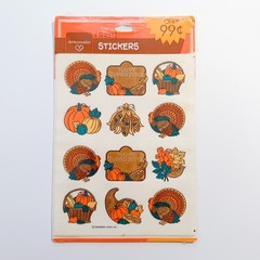 Vintage Hallmark Ambassador Thanksgiving Fall Autumn Stickers 4 Sheets
