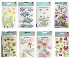 FLOWERS Flower Floral PICK Orchid Daisy Sunflower Daffodil Pink Jolee’s stickers