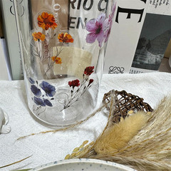 50 Pieces Natural Flower Stickers for Scrapbooking, Transparent PET Self-Adhesiv