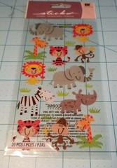 Set of 8 Scrapbooking Stickers & Embellishments: Animals, Bugs, Jungle & Zoo NEW