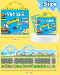 Reusable Sticker Book for Toddlers, Travel Stickers for Kids, Toddler Crafts Act