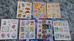 Vintage Stickers Easter Spring Hallmark Paper Art Lot 7 Sheets Storage Odor READ