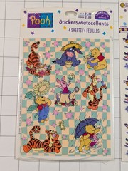 Winnie the Pooh Vintage Stickers Hallmark Sheets Disney Eeyore Piglet Tigger