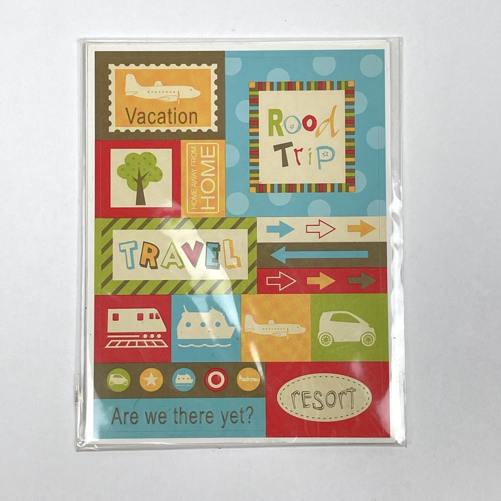 NEW Michaels Travel Vacation Road Trip Resort Scrapbooking 60 Stickers