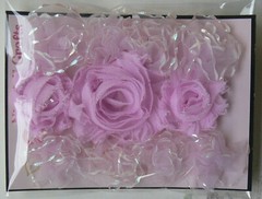 ORCHID MAUVE Fabric Flower Mix – 11 Pk Organza 40-60mm NJC G5 B