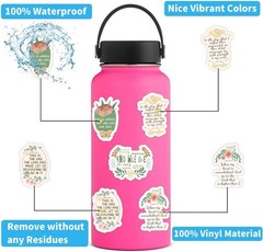 Bible Stickers 100Pcs Christian Verse Faith Jesus Vinyl Waterproof Decals for La